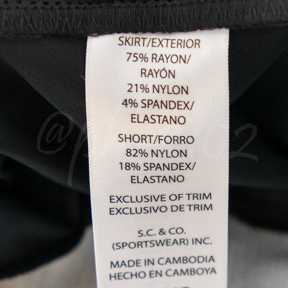 S.C.‎ & CO Ladies' Skort Pull-On, Tummy Control Waistband Black - Picture 6 of 8